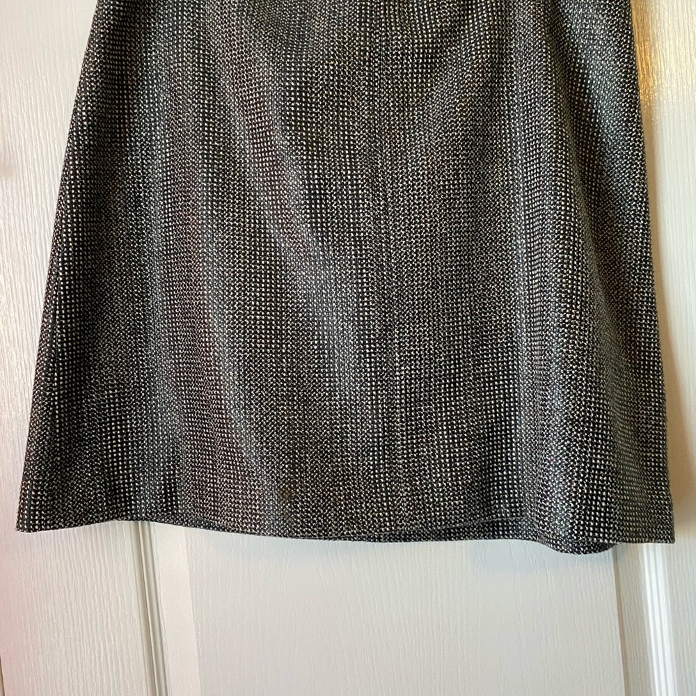 Banana Republic Textured Black and White A-Line Skirt